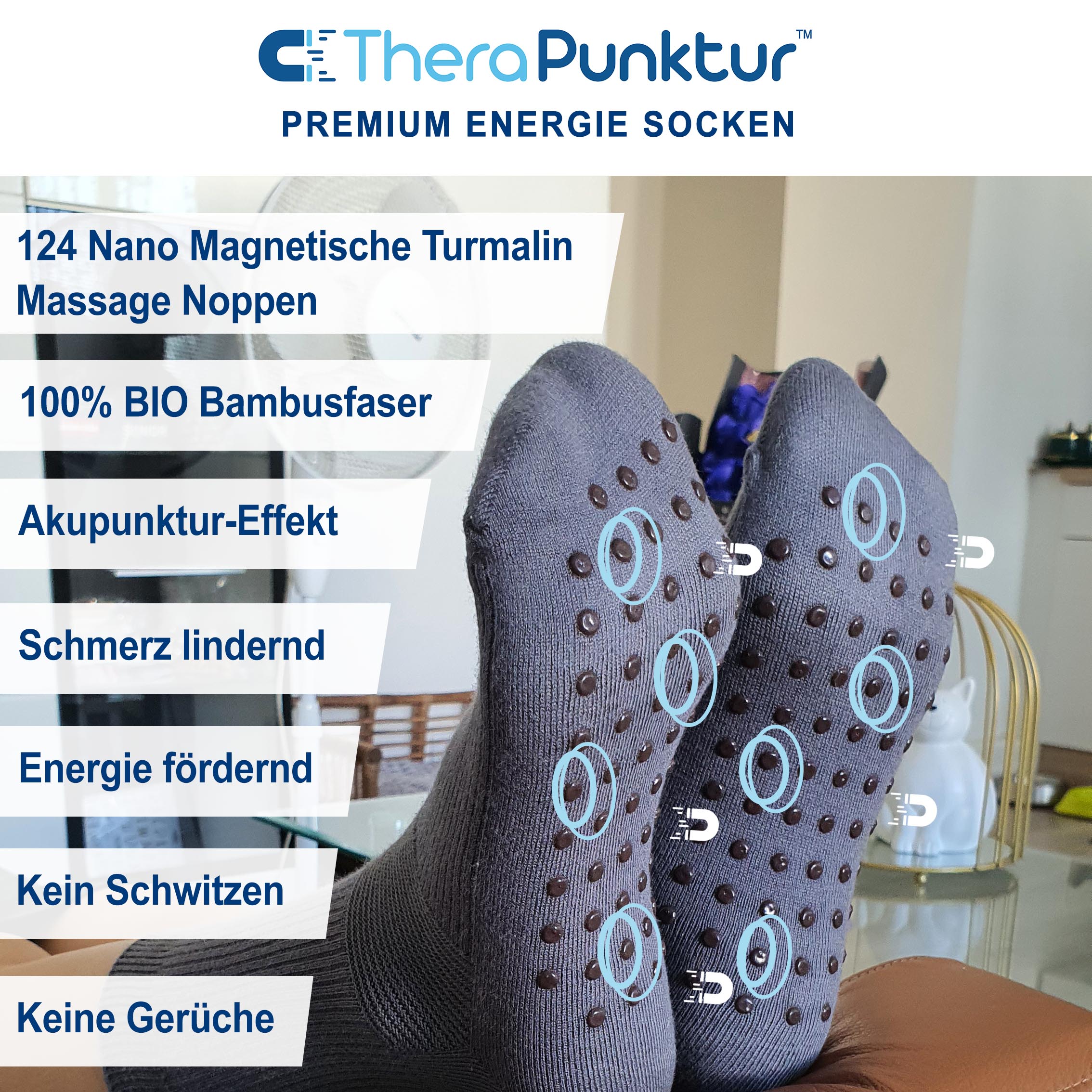 PREMIUM Magnetische Energie Socken - 3 PAAR - TheraPunktur